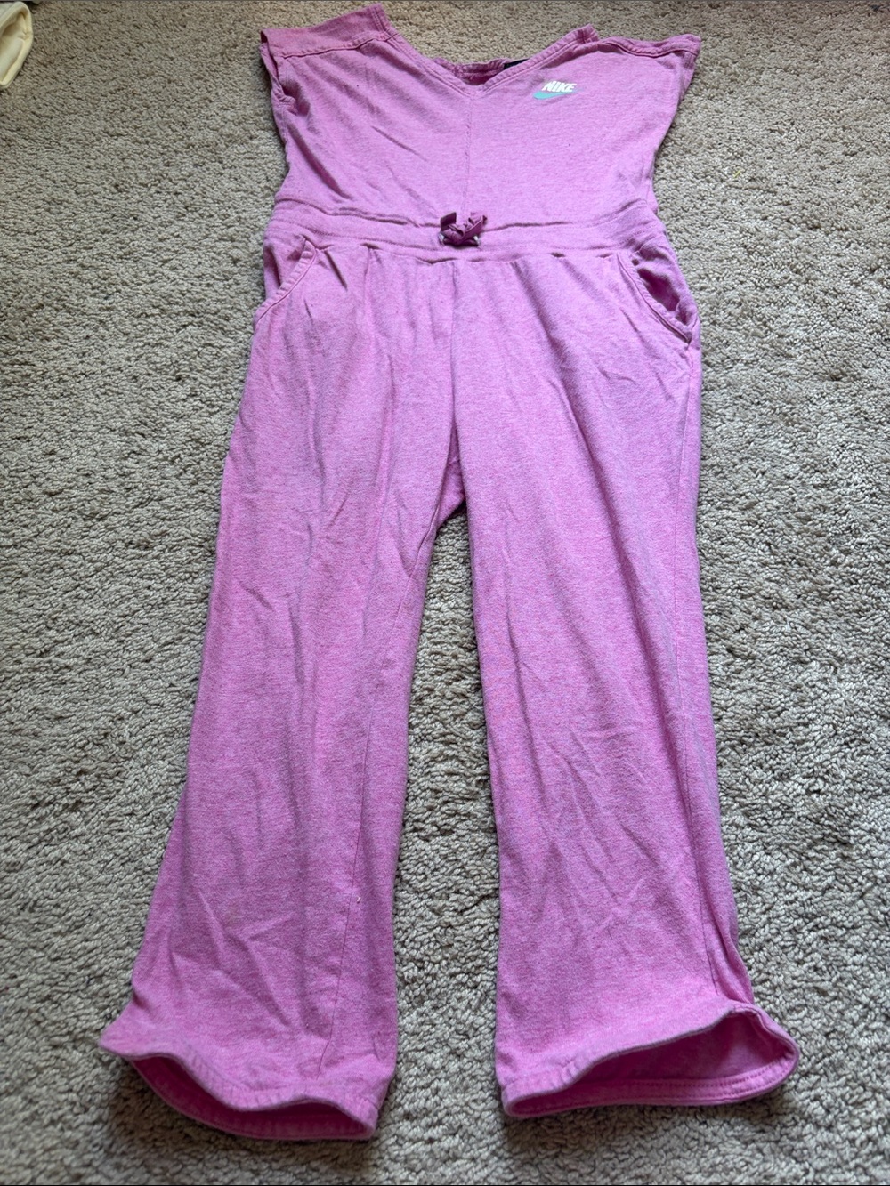 Nike Girl's Sportswear Jumpsuit Romper Capri Youth S Bubblegum Pink